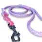 Preview: Leine aus Tau und Leder, little pony und beere, Beschläge schwarz Preview: Leine aus Tau und Leder, little pony und beere, Beschläge schwarz