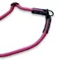 Preview: Halsband Tau und Leder Zugstop kranichbeere und schwarz Preview: Halsband Tau und Leder Zugstop kranichbeere und schwarz