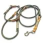 Preview: Leinen-Halsband-Set Tau und Leder Zugstop, army green Preview: Leinen-Halsband-Set Tau und Leder Zugstop, army green