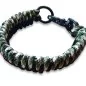 Preview: Halsband Paracord geflochten, schwarz camo