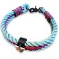 Preview: Halsband Tau und Leder, sea grün, kranichbeere mit Stern Applikation