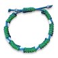 Preview: EM-Keramik-Halsband aus Paracord mit EM-Keramik alphine grün / neon green diamonds