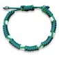 Preview: EM-Keramik-Halsband aus Paracord mit EM-Keramik alphine grün / neon green diamonds