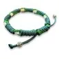 Preview: EM-Keramik-Halsband aus Paracord mit EM-Keramik alphine grün / neon green diamonds