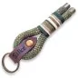 Preview: Schlüsselanhänger aus Tau Farbe seagras Beschläge Farbe messing antik und Leder mit Beschriftung "Silke"