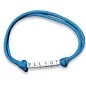 Preview: Welpen-Halsband / Markierungshalsband mit Namensperlen: caribbean blau