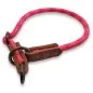 Preview: Hundehalsband Halsband aus Tau und Leder, Zugstop, rosa rot smooth wave und cognac braun Preview: Hundehalsband Halsband aus Tau und Leder, Zugstop, rosa rot smooth wave und cognac braun