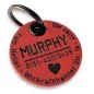 Preview: Hundemarke mit Gravur aus Leder mit Gravur Name, Adresse, Telefonnummer. Farbe cherry Preview: Hundemarke mit Gravur aus Leder mit Gravur Name, Adresse, Telefonnummer. Farbe cherry