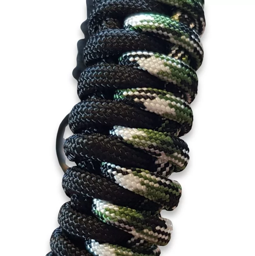 Halsband Paracord geflochten, schwarz camo