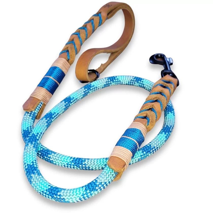 Leine Tau und Leder, smaragd