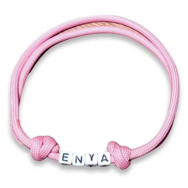 Welpen-Halsband / Markierungshalsband mit Namensperlen: ballet rosa