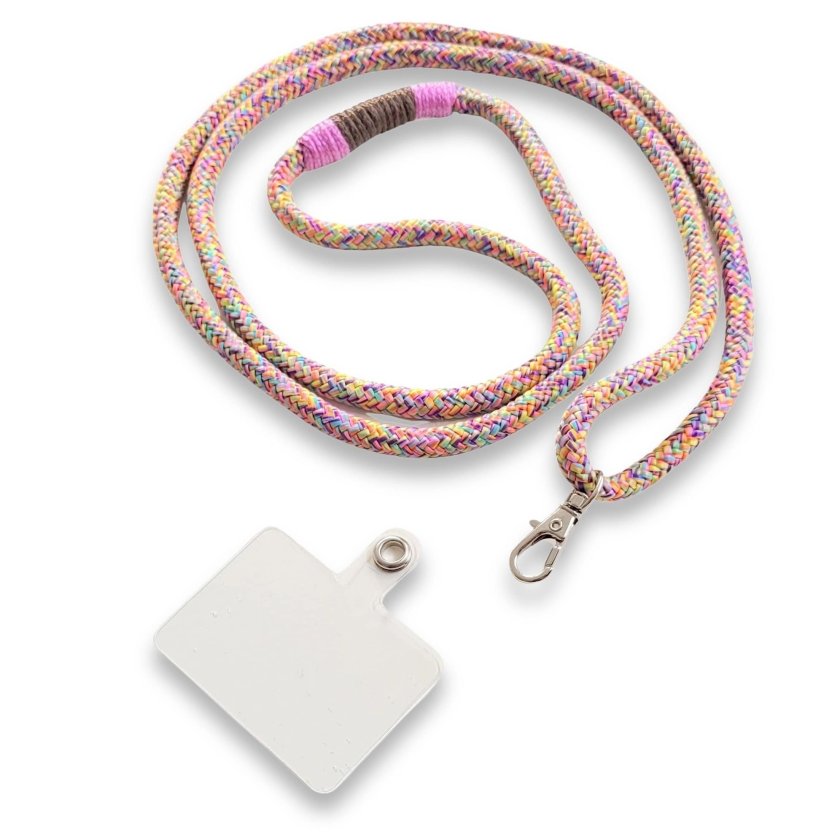 Handykette aus Tau Farbe flower power Beschläge Farbe nickel