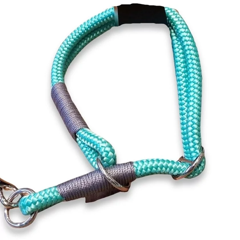 Halsband aus Tau, Zugstop, minze Halsband aus Tau, Zugstop, minze