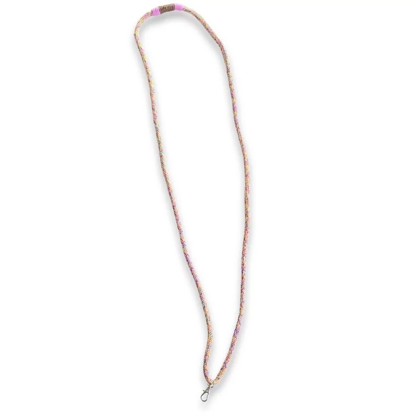 Handykette aus Tau Farbe flower power Beschläge Farbe silbern Handykette aus Tau Farbe flower power Beschläge Farbe silbern