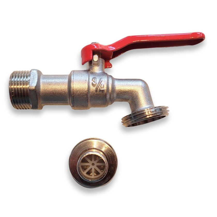 Kugel-Auslaufhahn 3/4" x 1" Außengewinde