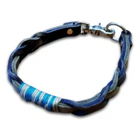 Mobile Preview: Halsband Leder Mix, blau