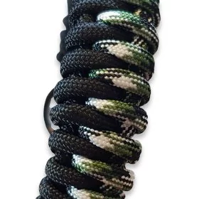 Mobile Preview: Halsband Paracord geflochten, schwarz camo