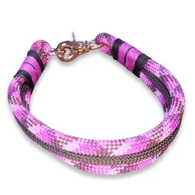Mobile Preview: Halsband aus Tau, cherry blossom und braun, Beschläge rose gold