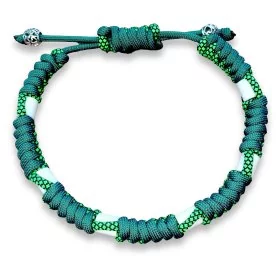 Mobile Preview: EM-Keramik-Halsband aus Paracord mit EM-Keramik alphine grün / neon green diamonds