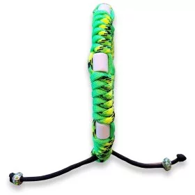 Mobile Preview: EM-Keramik-Halsband aus Paracord mit EM-Keramik dragonfly / ultra neon grün
