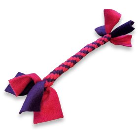 Zergel Zerrspielzeug Hundespielzeug aus Fleece lila und pink